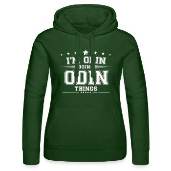 Odin - Sweat à capuche Russell Femme - vert bouteille - Devant - Liana (172cm)