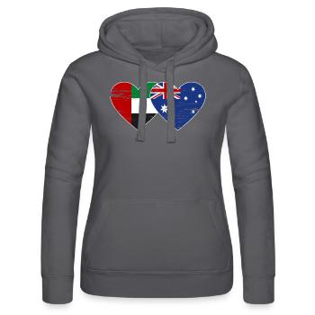 United Arab Emirates Australia Flag - Women’s Hooded Sweater by Russell - black - Front - Marisol (170cm)