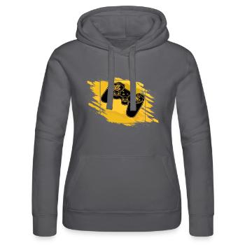 Gaming Controller Retro - Frauen Kapuzen Sweater von Russell - Schwarz - Vorne - Marisol (170cm)