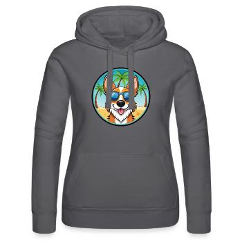 Brittany Dog Breed Cartoon Lunettes de soleil Beach - Sweat à capuche Russell Femme - noir - Devant - Marisol (170cm)