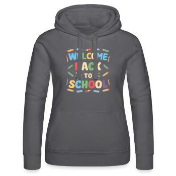 Welcome Back To School - Frauen Kapuzen Sweater von Russell - Schwarz - Vorne - Marisol (170cm)