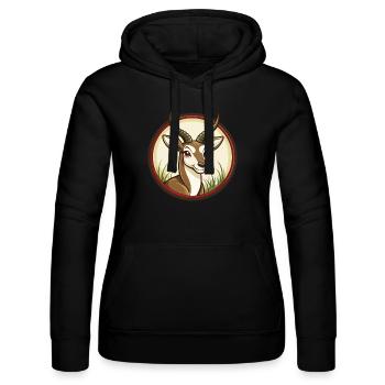 Impala Bunte Kawaii Cartoon Figur Clipart - Frauen Kapuzen Sweater von Russell - Schwarz - Vorne - Marisol (170cm)