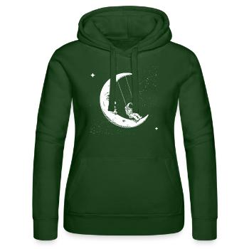Astronaut Mond Schaukeln - Frauen Kapuzen Sweater von Russell - Flaschengrün - Vorne - Liana (172cm)