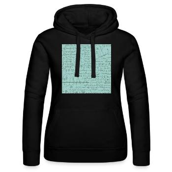 Mathe-Gleichung-Muster, Mathe Formel-Liebhaber-Geschenk - Frauen Kapuzen Sweater von Russell - Schwarz - Vorne - Marisol (170cm)