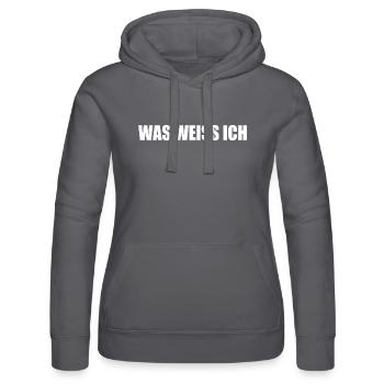 Was weiss ich - Frauen Kapuzen Sweater von Russell - Schwarz - Vorne - Marisol (170cm)