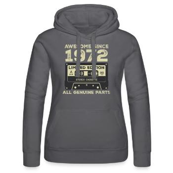 1972 Geburtstag geboren im Jahr 1972 Vintage Retro - Frauen Kapuzen Sweater von Russell - Schwarz - Vorne - Marisol (170cm)