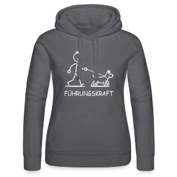 Führungskraft Hund  - Frauen Kapuzen Sweater von Russell - Schwarz - Vorne - Marisol (170cm)