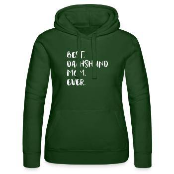 Dackel Teckel Dachshund - Frauen Kapuzen Sweater von Russell - Flaschengrün - Vorne - Liana (172cm)
