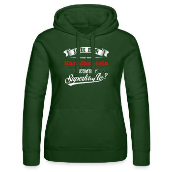 Kanalbauer Kanalbauerin Kanal Abwasser Tiefbau - Frauen Kapuzen Sweater von Russell - Flaschengrün - Vorne - Liana (172cm)