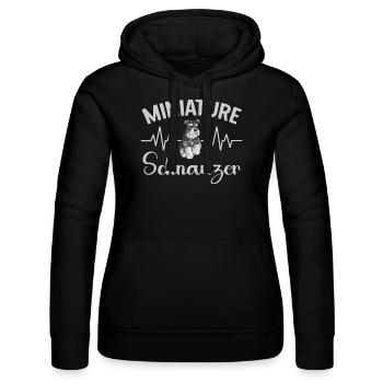 Zwergschnauzer Hund Schnauzer - Frauen Kapuzen Sweater von Russell - Schwarz - Vorne - Marisol (170cm)