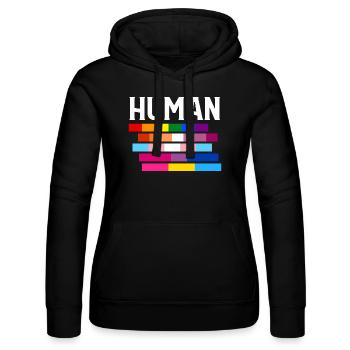 LGBT MENSCHLICHER STOLZ - Frauen Kapuzen Sweater von Russell - Schwarz - Vorne - Marisol (170cm)