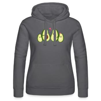 Avocado Familie - Schwangerschaft - Lustig - Baby - Frauen Kapuzen Sweater von Russell - Schwarz - Vorne - Marisol (170cm)