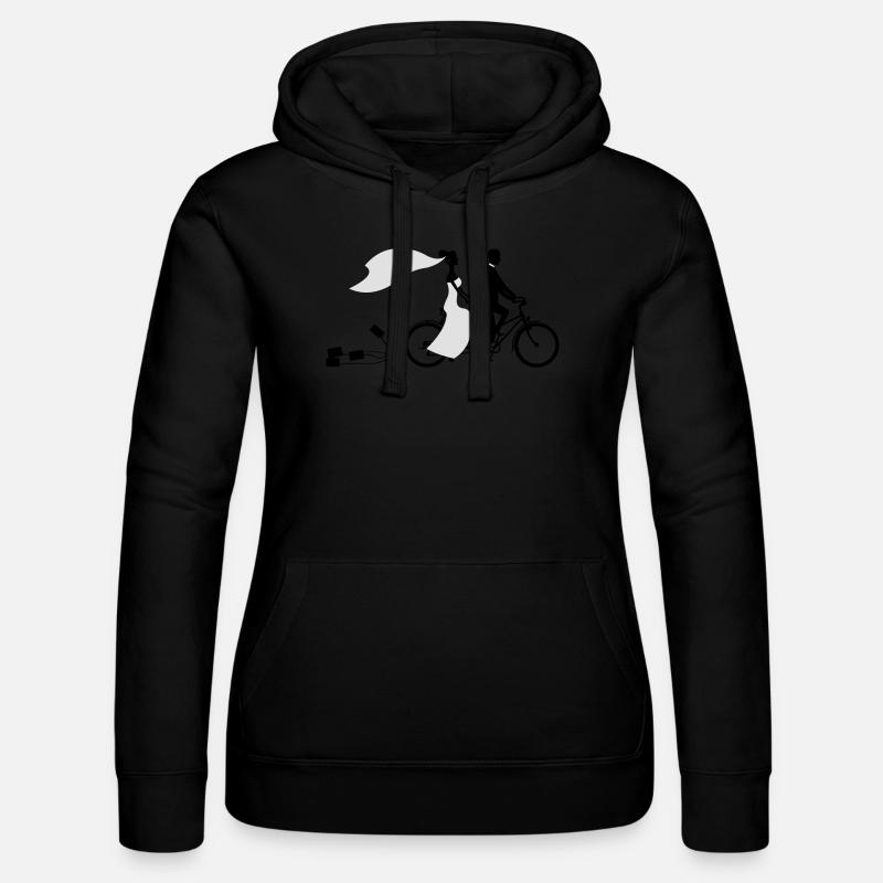 Wedding bicycle 2 - Women’s Hooded Sweater by Russell - black