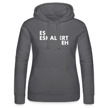 Es eskaliert eh - Frauen Kapuzen Sweater von Russell - Schwarz - Vorne - Marisol (170cm)