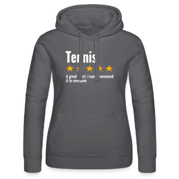 Tennis Tennisspieler Lustige Sprüche - Frauen Kapuzen Sweater von Russell -  - Vorne - Marisol (170cm)