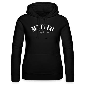 Matteo Name First Name Gifts - Women’s Hooded Sweater by Russell - black - Front - Marisol (170cm)