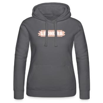 First name Leonora - Women’s Hooded Sweater by Russell - black - Front - Marisol (170cm)