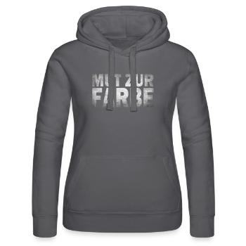 Mut zu Farbe - Frauen Kapuzen Sweater von Russell - Schwarz - Vorne - Marisol (170cm)