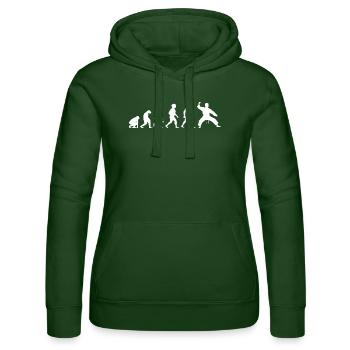 Evolution Karaté Arts Martiaux - Sweat à capuche Russell Femme - vert bouteille - Devant - Liana (172cm)