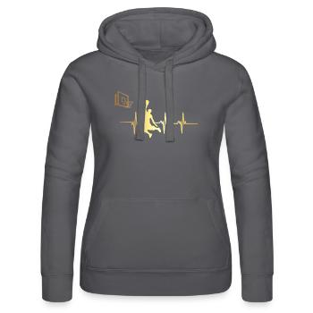 Battement de cœur Basketball - Sweat à capuche Russell Femme - noir - Devant - Marisol (170cm)