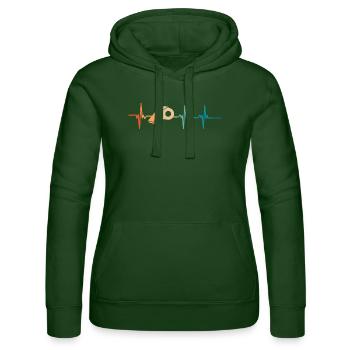 Battement de cœur Sifflet arbitre - Sweat à capuche Russell Femme - vert bouteille - Devant - Liana (172cm)