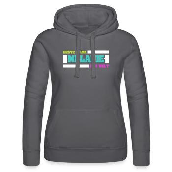 Gift for Melanie - Women’s Hooded Sweater by Russell - black - Front - Marisol (170cm)