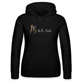 MERCI. MAÎTRESSE. MAÎTRE. MERCI MAÎTRESSE - Sweat à capuche Russell Femme - noir - Devant - Marisol (170cm)