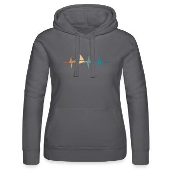 Herzschlag des Segelboots - Frauen Kapuzen Sweater von Russell -  - Vorne - Marisol (170cm)