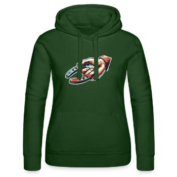 Hufeisenwerfen Horseshoe Pitching - Frauen Kapuzen Sweater von Russell - Flaschengrün - Vorne - Liana (172cm)