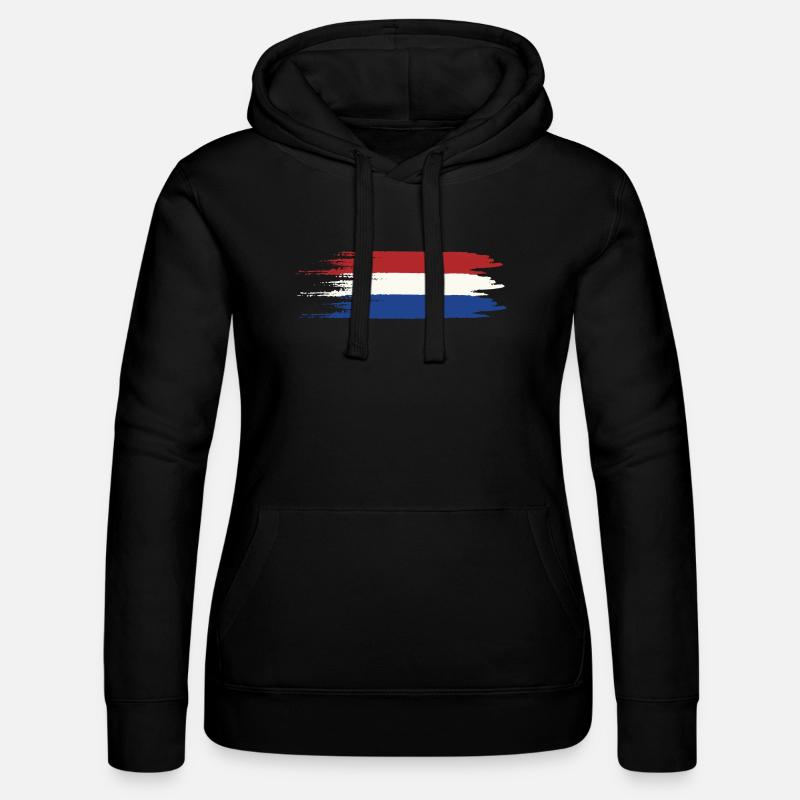 Drapeau des Pays-Bas Hollande - Sweat à capuche Russell Femme - noir