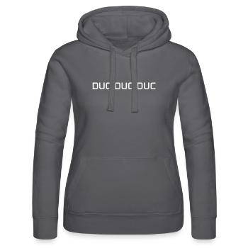 duc duc duc - biker shirt italie italy - Sweat à capuche Russell Femme - noir - Devant - Marisol (170cm)