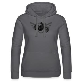 Chopper // Custom // Moto - Sweat à capuche Russell Femme - noir - Devant - Marisol (170cm)
