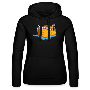 Noah Arche Boot Hasen - Frauen Kapuzen Sweater von Russell - Schwarz - Vorne - Marisol (170cm)