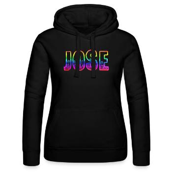 jose rs regenbogen - Frauen Kapuzen Sweater von Russell - Schwarz - Vorne - Marisol (170cm)