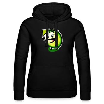 Lustiges Grafikdesign eines lächelnden Anwalts - Frauen Kapuzen Sweater von Russell - Schwarz - Vorne - Marisol (170cm)