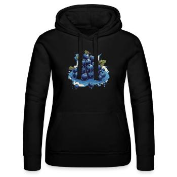 Blaubeere - Frauen Kapuzen Sweater von Russell - Schwarz - Vorne - Marisol (170cm)