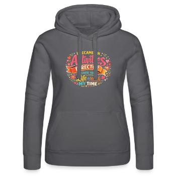 Life Animator: An Exciting Job - Women’s Hooded Sweater by Russell - black - Front - Marisol (170cm)