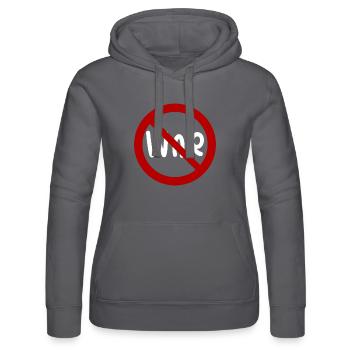 War Peace - Women’s Hooded Sweater by Russell - black - Front - Marisol (170cm)