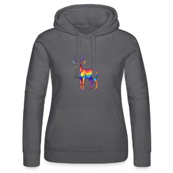 Impala Bunte Kawaii Cartoon Figur Clipart - Frauen Kapuzen Sweater von Russell - Schwarz - Vorne - Marisol (170cm)