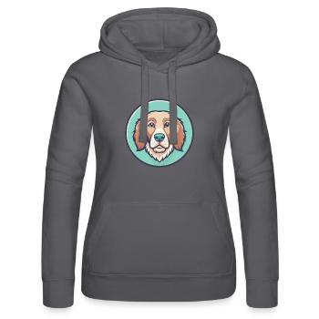 Grand Fauve De Bretagne Dog Breed Cartoon Kawaii - Women’s Hooded Sweater by Russell - black - Front - Marisol (170cm)
