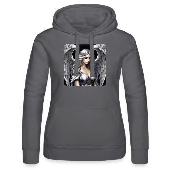 Einsamer Engel - Frauen Kapuzen Sweater von Russell - Schwarz - Vorne - Marisol (170cm)