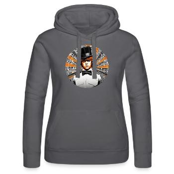 Cooles Steampunk Design - Frauen Kapuzen Sweater von Russell - Schwarz - Vorne - Marisol (170cm)