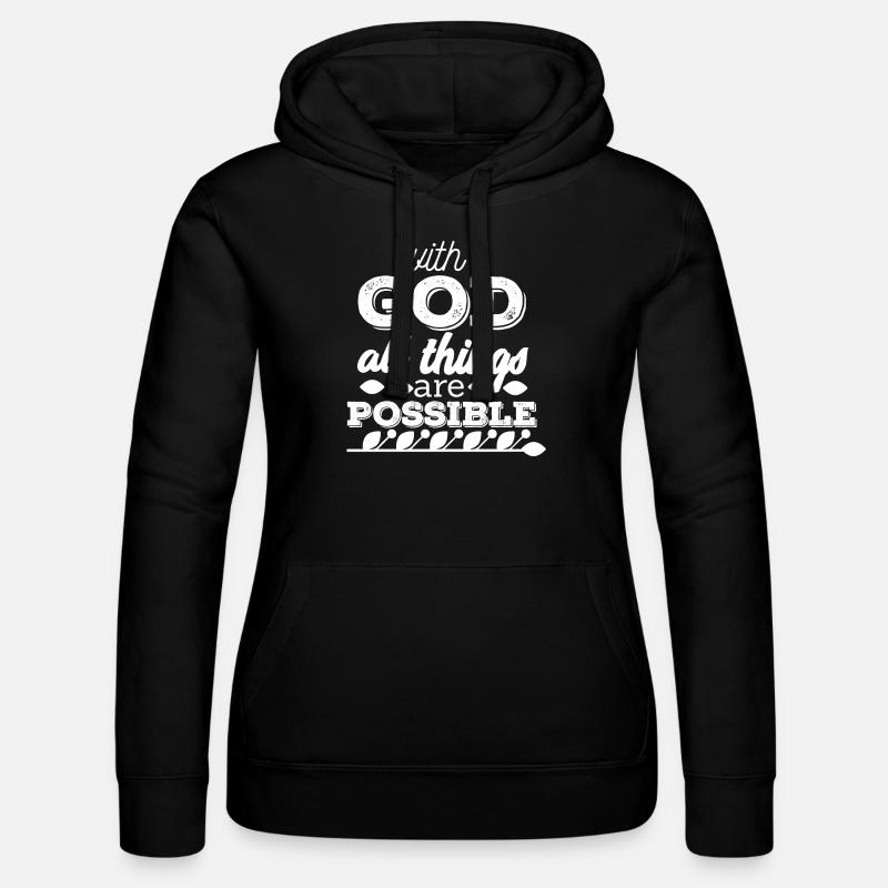 Dieu - Tout est - Sweat à capuche Russell Femme - noir