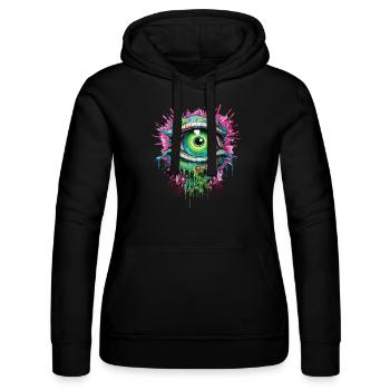 Psychédélique Eye Coloré LSD Drug Trip - Sweat à capuche Russell Femme - noir - Devant - Marisol (170cm)