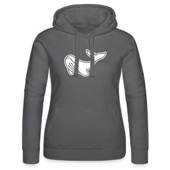 Baleine majestueuse – Design Océan & Bien-être Animal - Sweat à capuche Russell Femme - noir - Devant - Marisol (170cm)