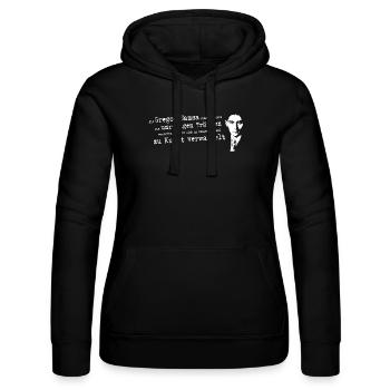 Franz Kafka-Beuys | Verwandlung | Gregor Samsa - Frauen Kapuzen Sweater von Russell - Schwarz - Vorne - Marisol (170cm)