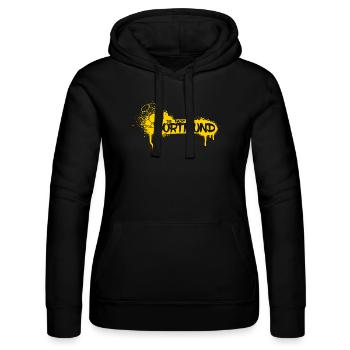 Dortmund Ruhrpott Ball - Women’s Hooded Sweater by Russell - black - Front - Marisol (170cm)