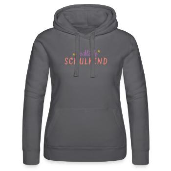 Endlich Schulkind - Frauen Kapuzen Sweater von Russell - Schwarz - Vorne - Marisol (170cm)