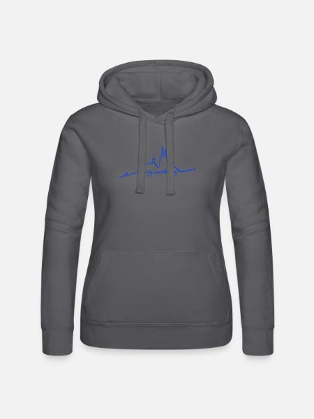Ratisbonne Sky line bleu - Sweat à capuche Russell Femme - noir