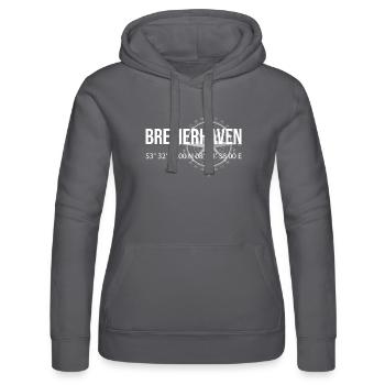 Koordinaten Bremerhaven - Frauen Kapuzen Sweater von Russell - Schwarz - Vorne - Marisol (170cm)
